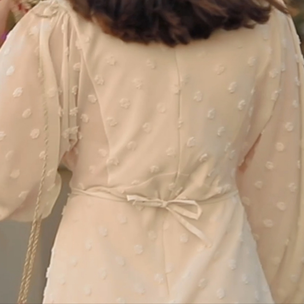 Fairy Princess Cream Maxi Dress Size Medium NWT Boutique - Picture 2 of 12